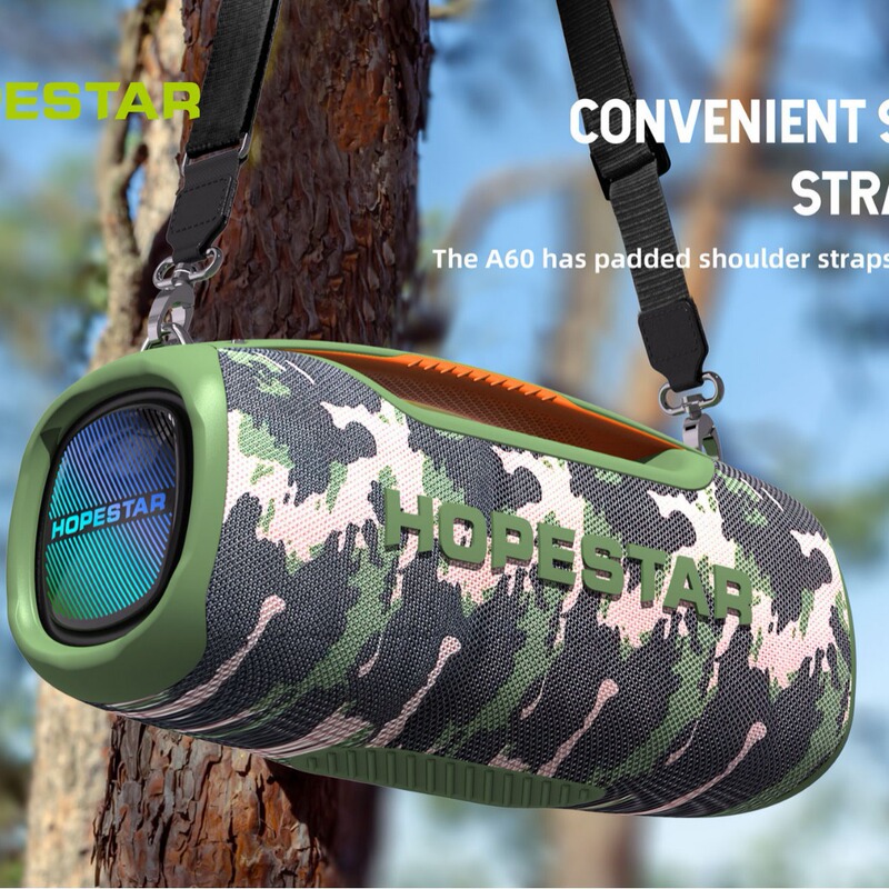 HOPESTAR-A60ワイヤレスbluetoothスピーカーの大出力100W大音量屋外携帯防水ストラップ携帯|undefined