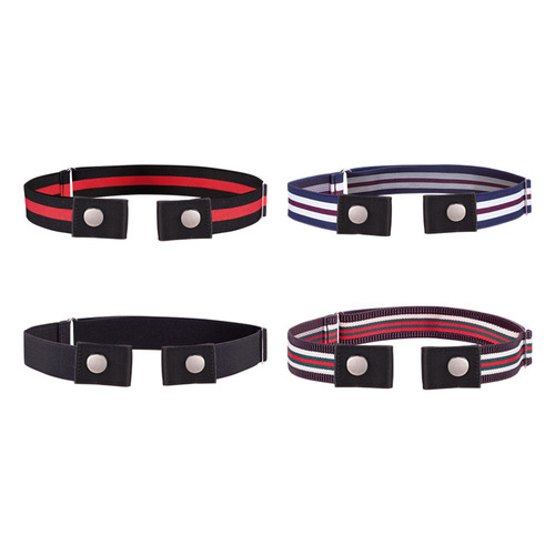 No punching simple lazy pants belt elastic jeans belt braided adjustable seamless invisible waist belt
