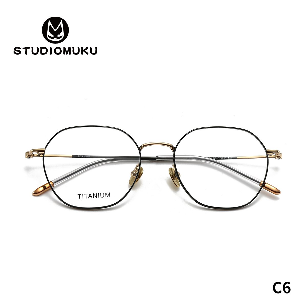 STUDIOMUKU gafas de madera cool, estilo retro versátil, fácil de atraer la fortuna, marcos de gafas, marcos de gafas tipo salsa