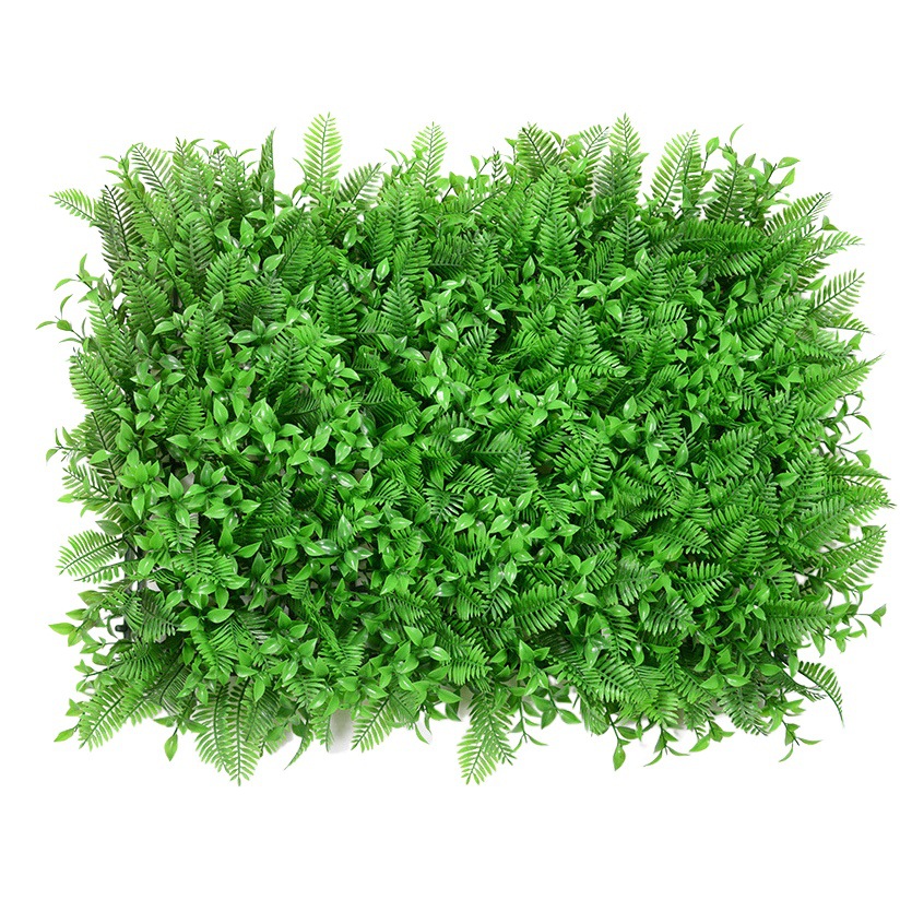 Muro de Plantas para Jardín, Decoración de Pared con Plantas Verdes, Eucalipto Milán, Flores Artificiales de Plástico, Césped Artificial de Alta Simulación