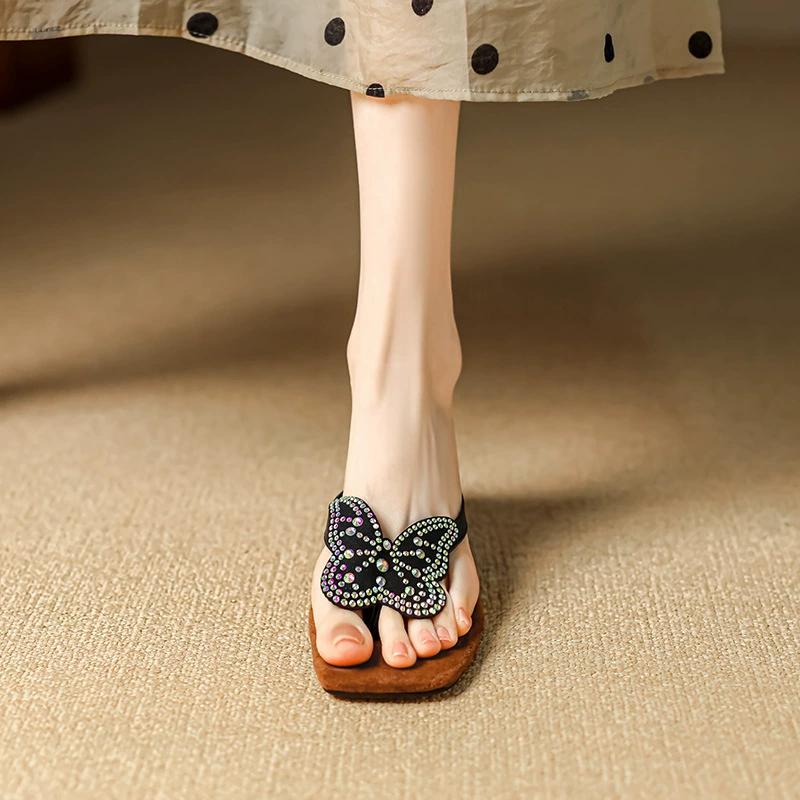 Французские красивые сандалии на высоком каблуке женские летние носить модные банты со стразами