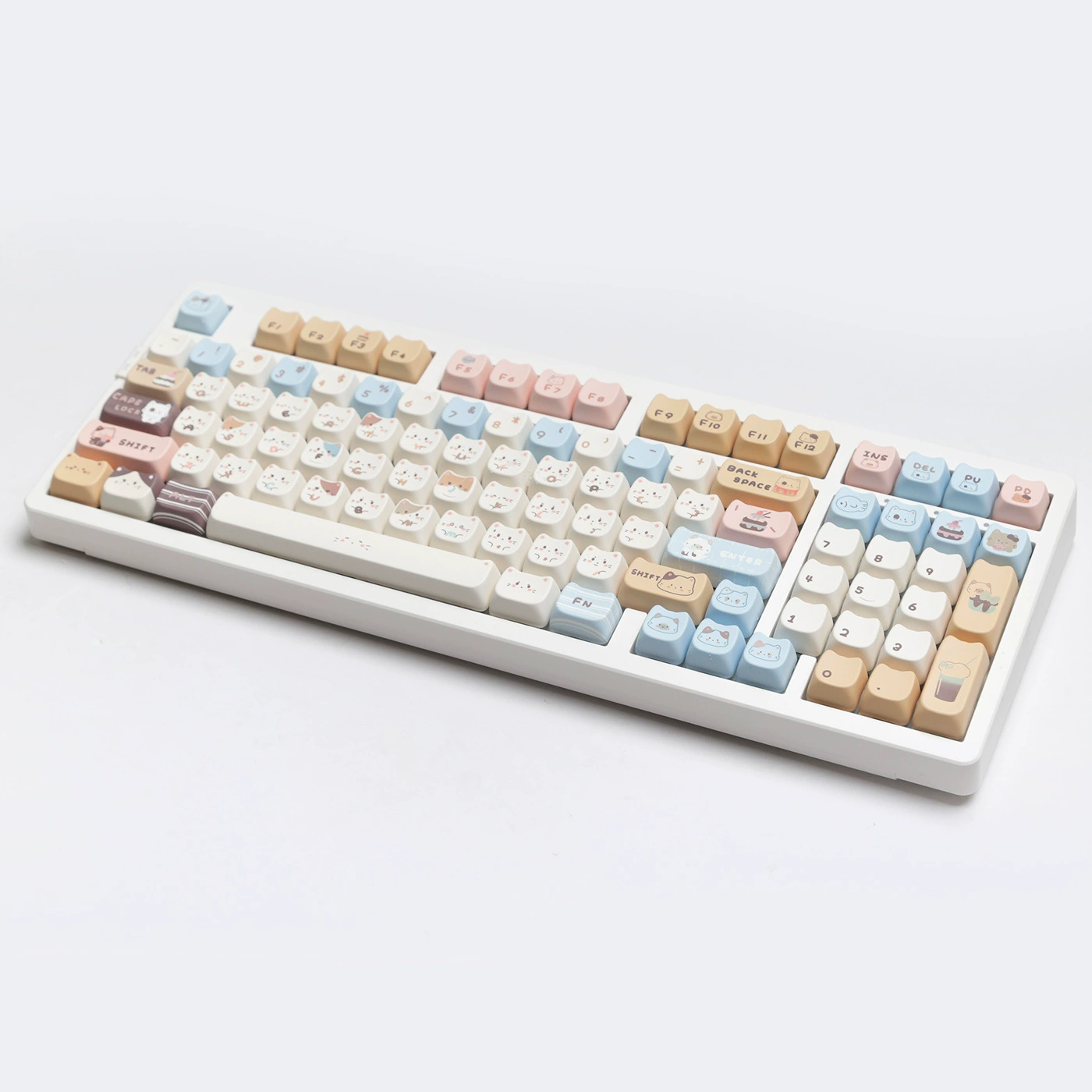 Капризная кошка MAO High Sea Salt Cat Large PBT термобуквы клавиши 7U Supplement