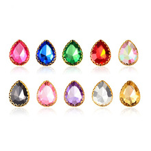 手缝钻水滴花蓝爪链包边扣 diy鞋子鞋花发夹头箍头饰饰品配件爪钻