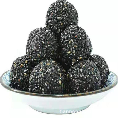 One-piece drop-shipping pure honey single grain independent small packaging ready-to-eat sesame balls bulk black handmade small black sesame balls