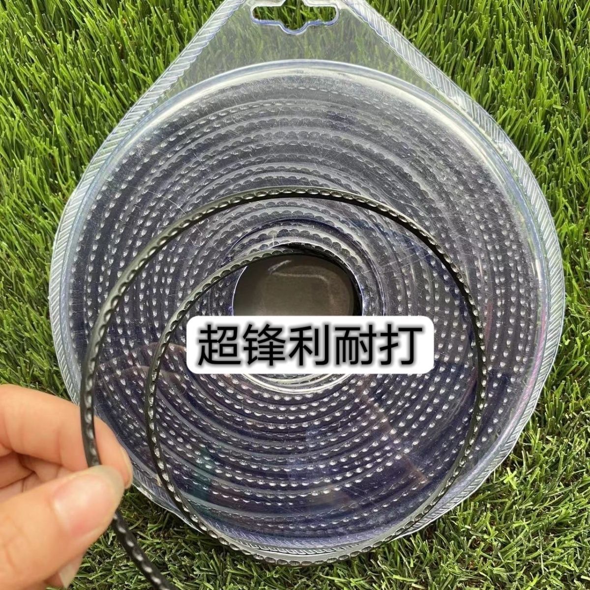 4.0尼龙螺旋方形打草绳双色锯齿耐磨牛筋割草绳3.0包邮亚马逊外贸