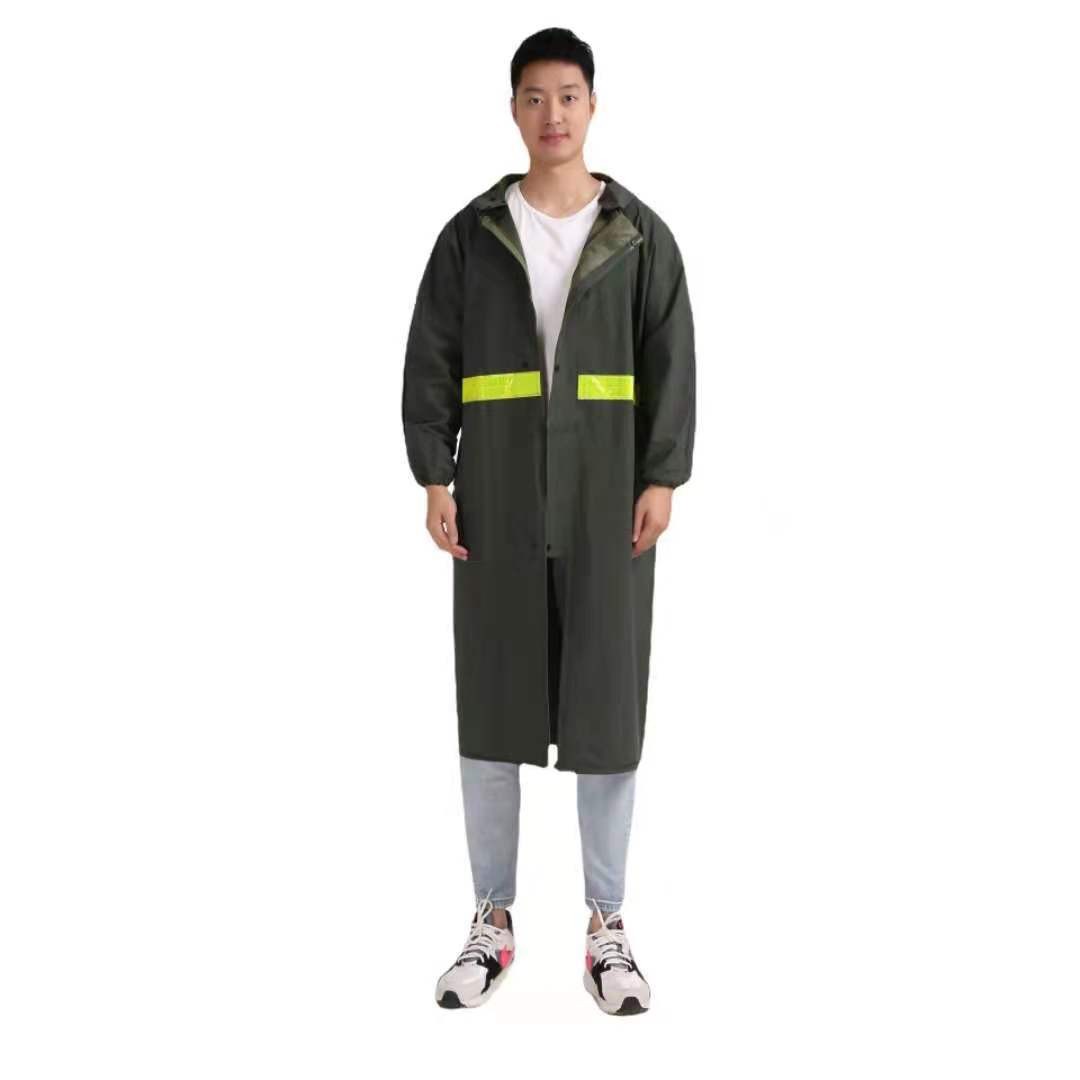 Impermeable de tela Oxford larga integrada de cuerpo entero de una pieza, impermeable de montaña al aire libre para evitar tormentas