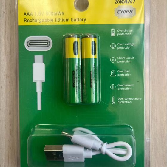 No.5 No.7 Battery TYPE-C USB Rechargeable Battery Lithium Battery Fast Rechargeable Battery Toy Smart Lock Remote Controller