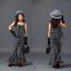 Girl's retro Hong Kong style catwalk fashion clothing 2021 summer new thin flared pants polka dot tube top strap dancing fashion clothing