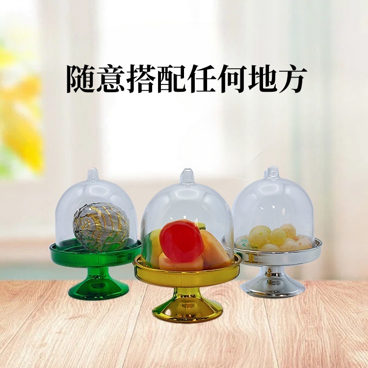 Creativa nueva caja de dulces de boda hueca transparente color forma de bandeja caja de plástico taza de postre bandeja de pastel