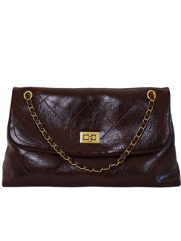 Bolso retro de gran capacidad para mujeres 2026 nueva moda cadena de diamante mochila de hombro de nicho de viaje bolsa de mano