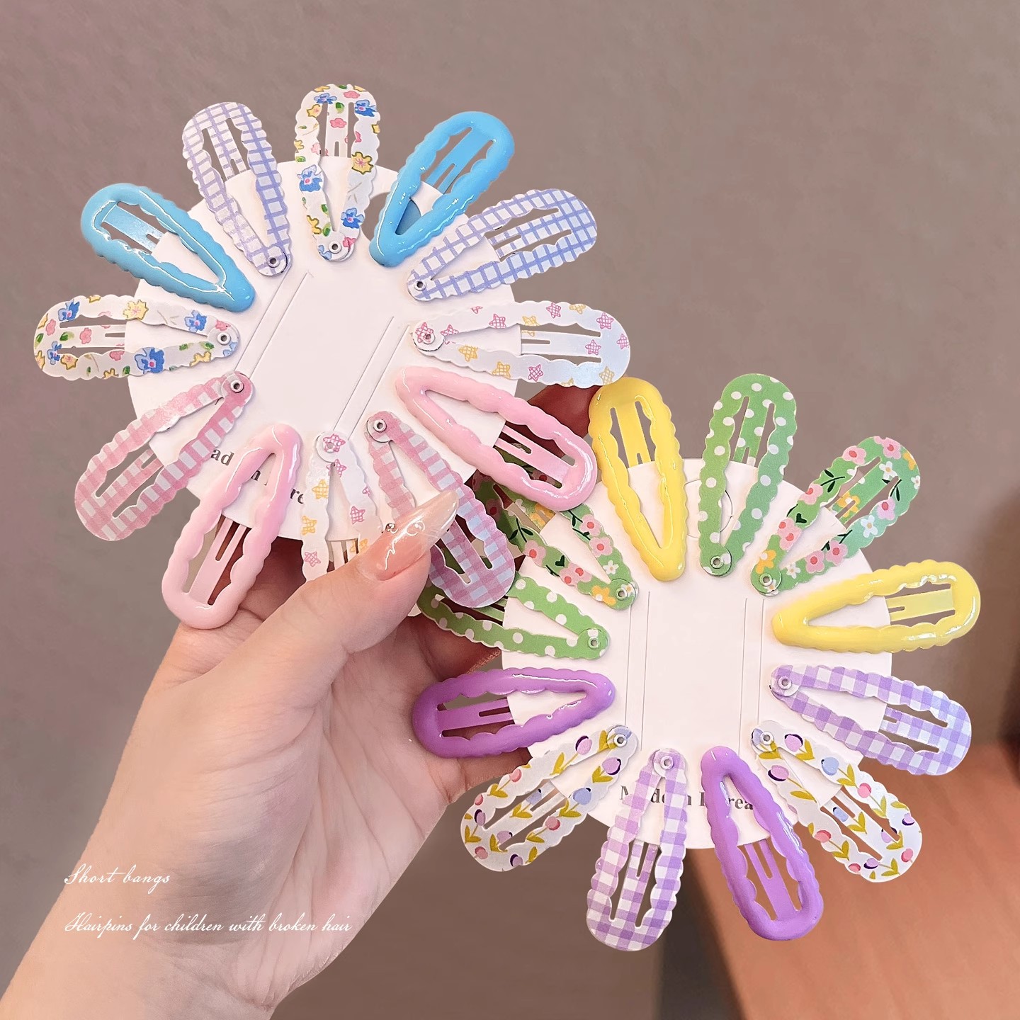 Dopamina color gota de agua bb clip clip para el cabello niña encantadora caricatura lateral frange broche clip para el cabello para niños accesorios para el cabello image 4