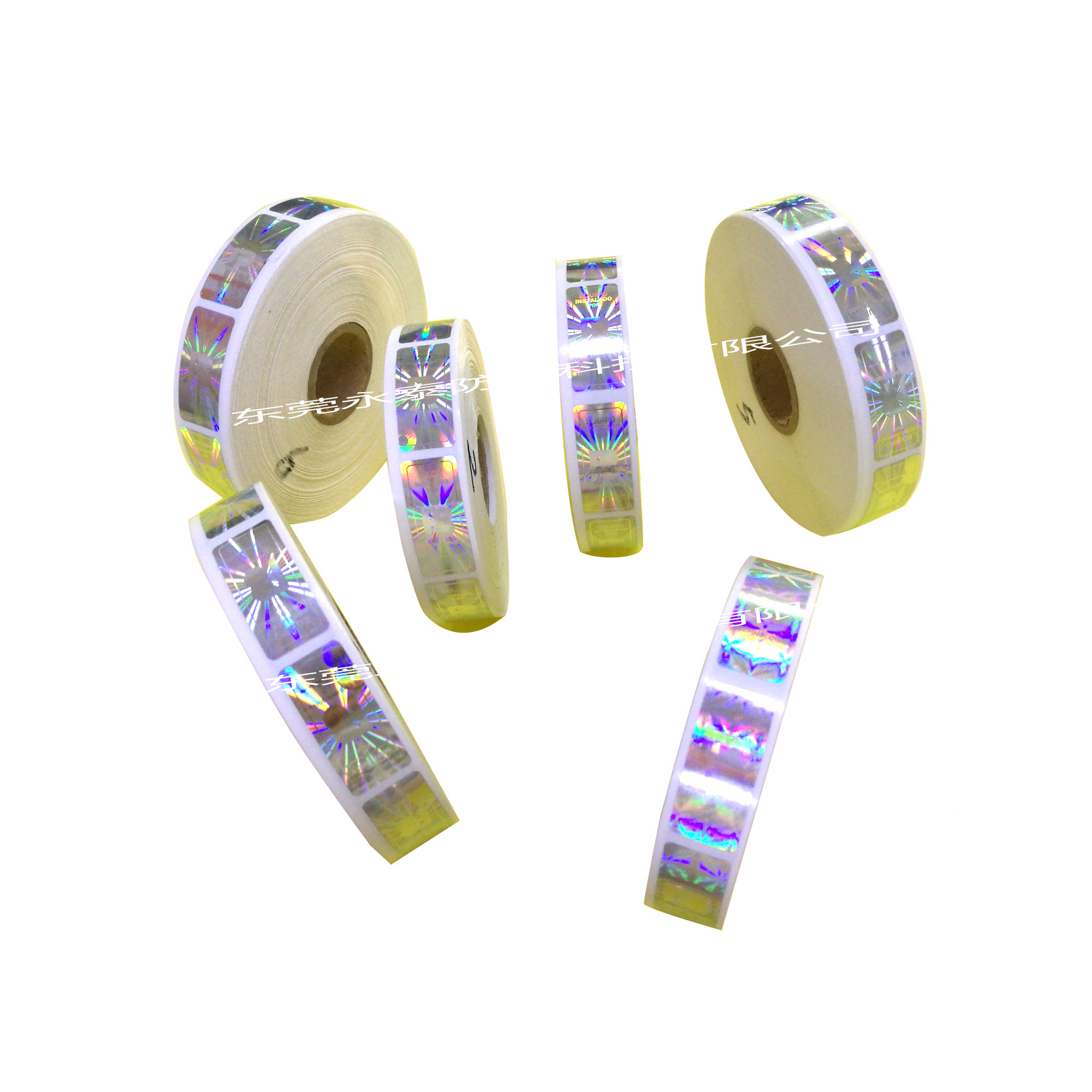 卷装镭射 一次性全息  镂空洗铝  多层标签  透明镭射