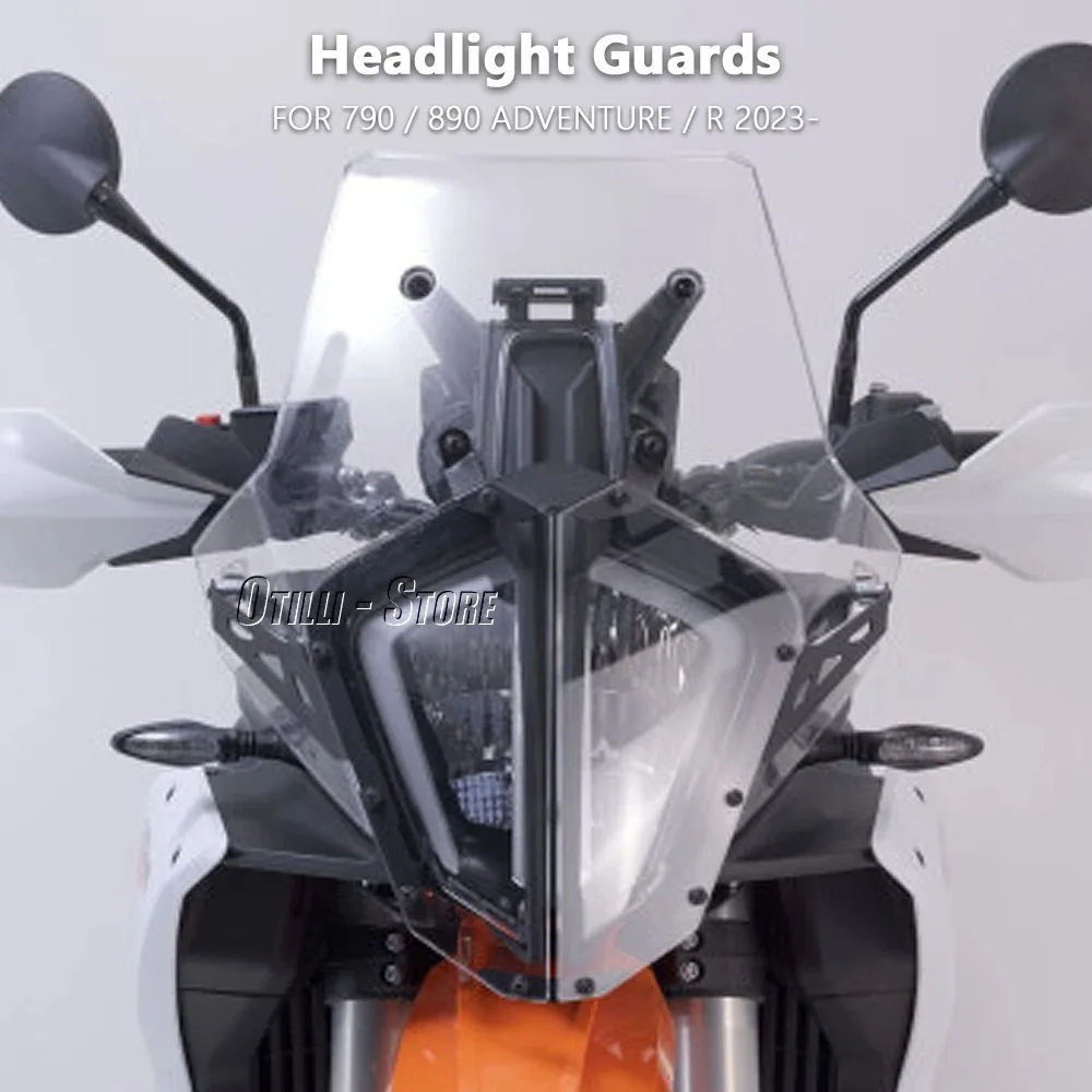 Cross-border exclusive use of 790/890 Adventure/R motorcycle accessories modified headlight transparent protective cover