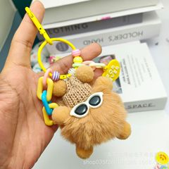 迷你毛绒玩偶小挂饰源头厂家定制包包配饰彩链精灵小挂件潮流挂饰