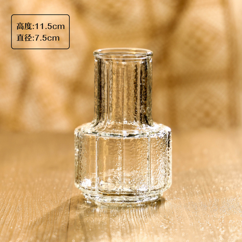 亚马逊同款迷你玻璃花瓶 ins风透明摆件插花中古高级感小花瓶套装|undefined