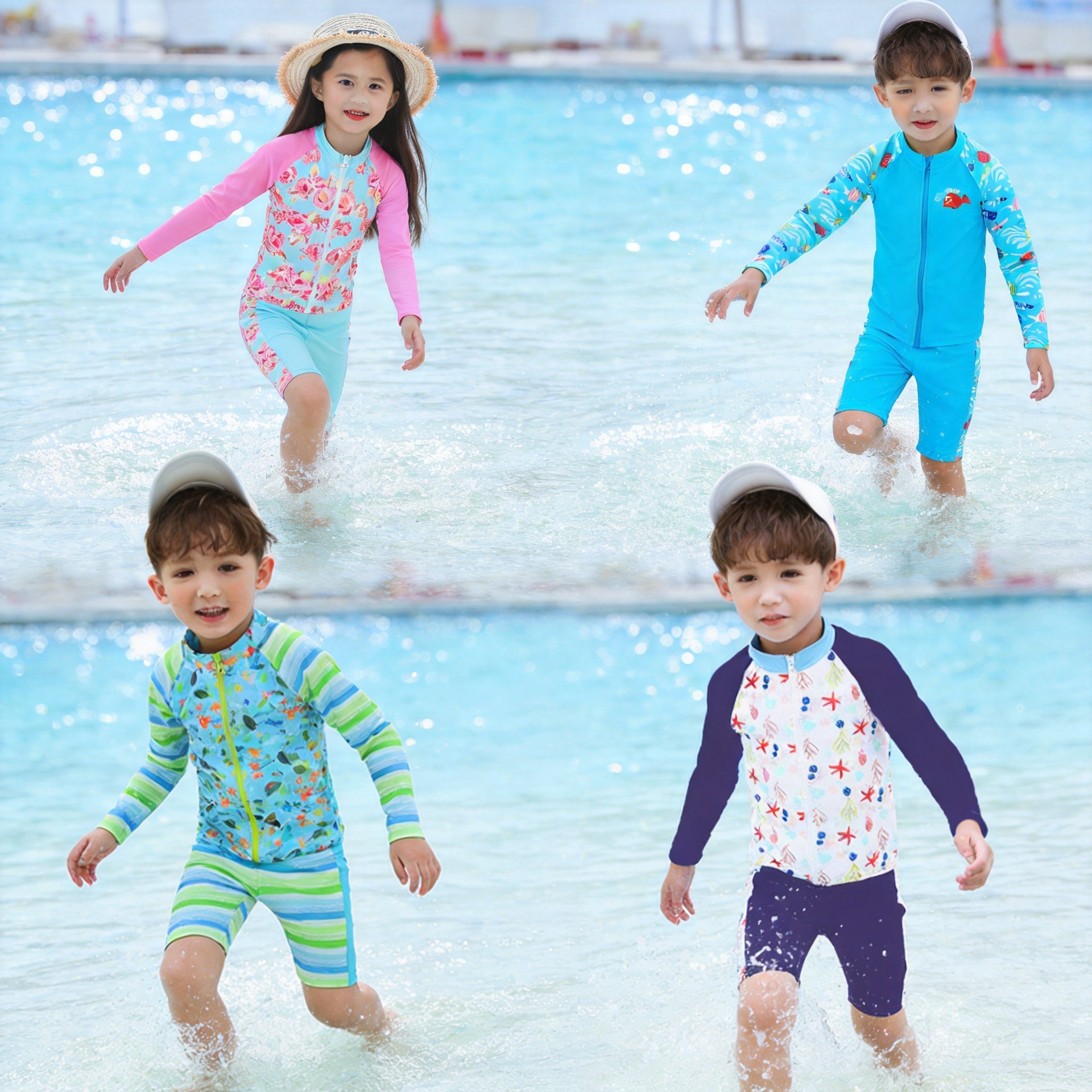 Children's cartoon cute swimwear for men and women