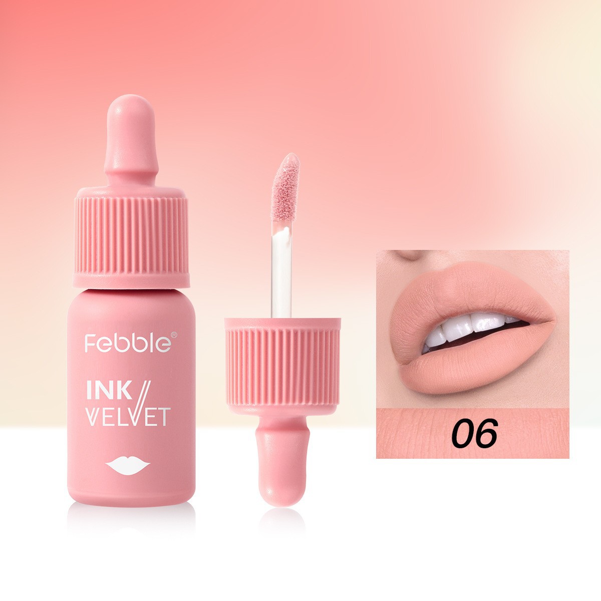 USHAS Lápiz Labial Líquido Mate Popular en Europa y América, Brillo Labial Antiadherente, Resistente al Agua, lg2518a