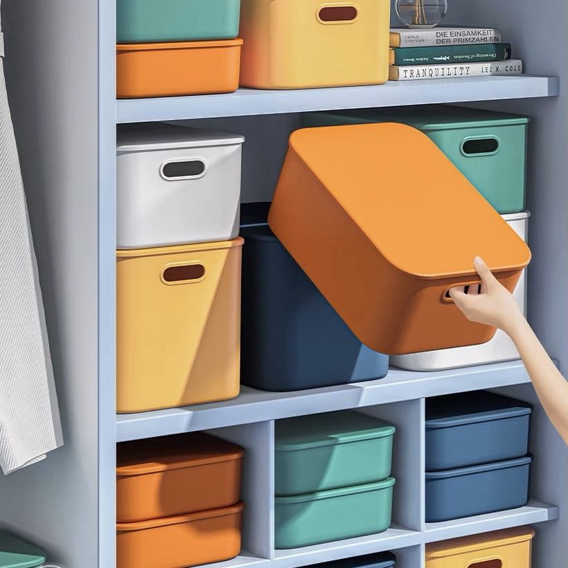 Clothes Storage Box Sundries Toy Snack Organiser Wardrobe Household Desktop Storage Box Plastic Storage Box