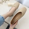 2024 Spring New Fang's head -shallow mouth thick heels, single shoes low -heeled leather face women's shoes soft leather black work shoes wholesale