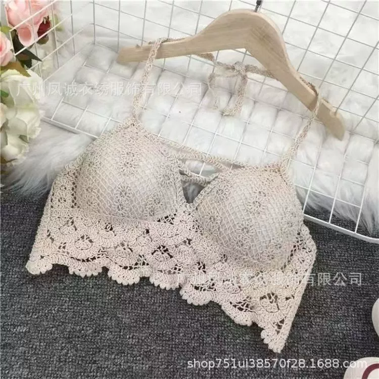 Сексуальная вязаная пляжная короткая майка, для маленькой фигуры, пляжный стиль