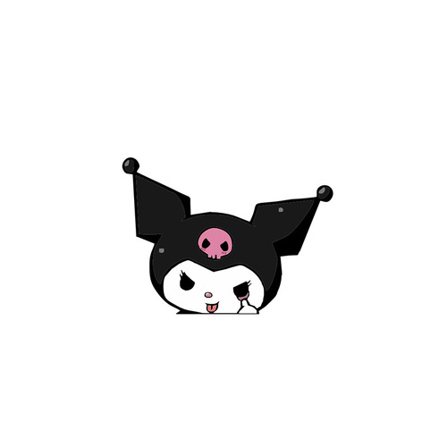 Cute Cartoon Kuromi Melody Personalized Car Window Glass Body Sticker Laptop Air Conditioner Decorative Sticker