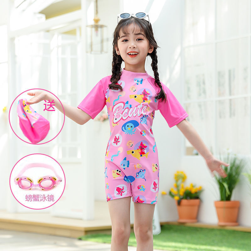 Niños trajes de baño de la princesa conservadora de la mujer trajes de baño pequeños bebés ins aguas termales secado rápido estudiantes trajes de baño de niñas comercio exterior