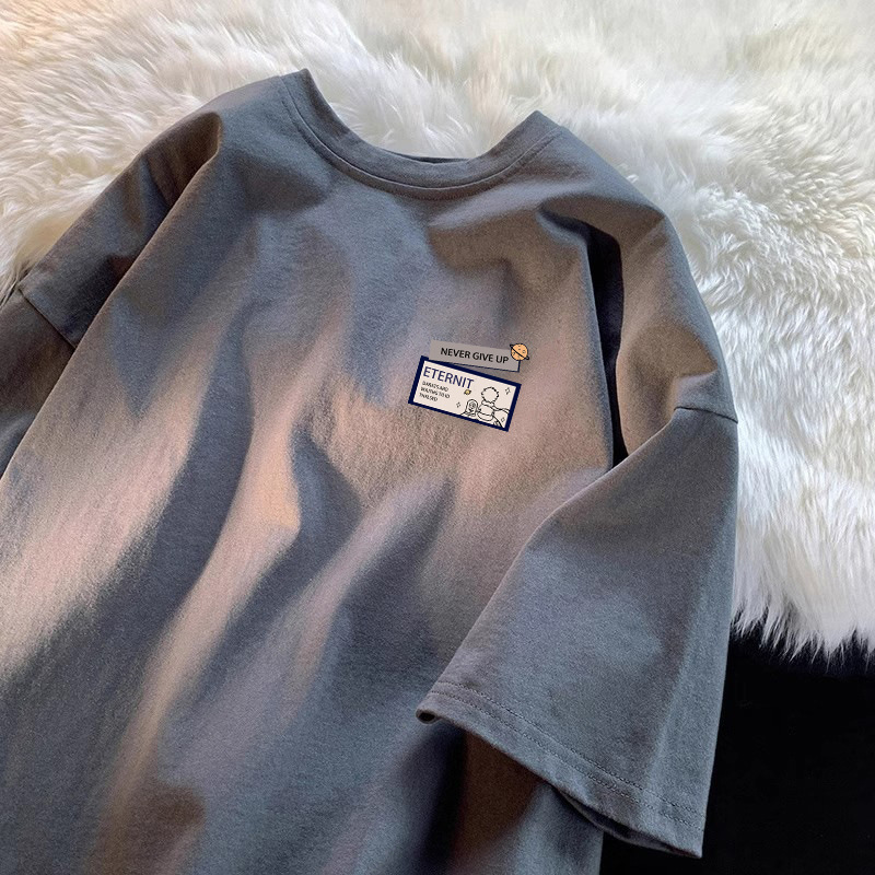 Foreign trade withdrawal tail goods leak-picking ~ pure cotton tide brand short sleeve T-shirt men and women summer loose Joker clothes