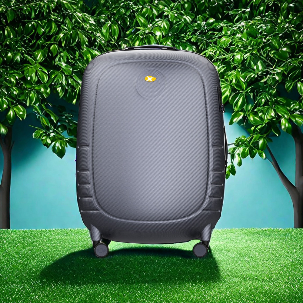 Vali nhựa PC bề mặt mờ chống xước 20 inch cabin chống va đập êm ái — Màu bạc