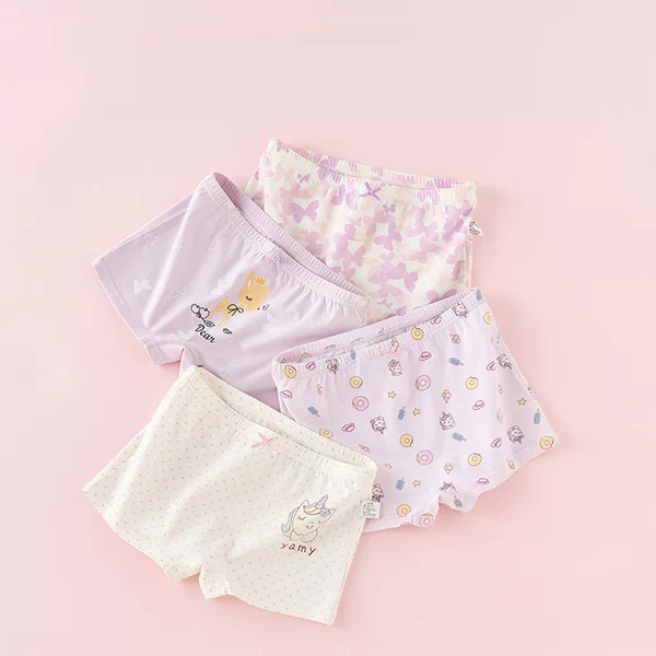 Children's Underwear Cotton Class A Cotton 6-12 Years Old Girls' Shorts Summer Thin Girls' Boxer Shorts Without Butt
