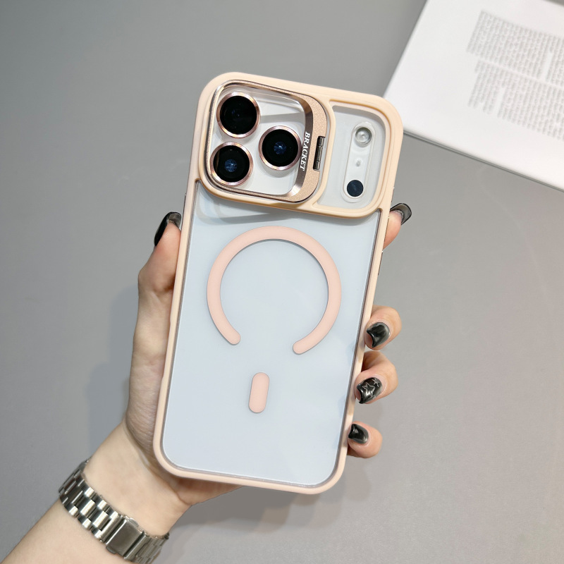 适用iPhone17PROMAX镜头支架磁吸高透手机壳苹果16镜头膜保护套15|undefined