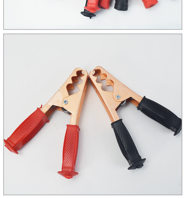 Car battery clip with live wire battery cable charging copper clip large thick alligator clip