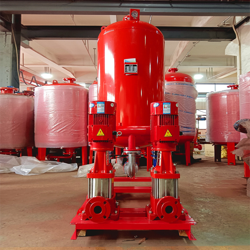 消防泵增压稳压成套设备隔膜式气压罐立式机组系统给水泵装置厂家