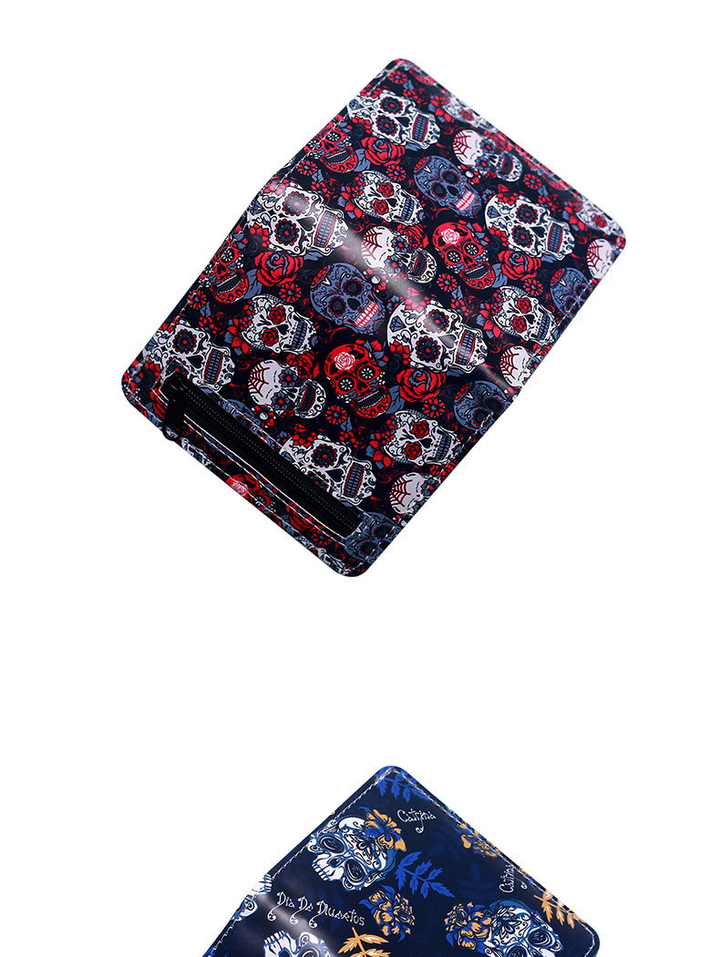 37g Weight Nylon Lining Material Open Closure Type Small Wallets Bags Type 1 Piece Quantity Holiday, Party Occasion PVC Material Halloween Festival Skull Pattern All Seasons Season Unisex Gender Printing Design Retro, Cool Style Style Square Shape Unisex Skull PVC Open Small Wallets 8