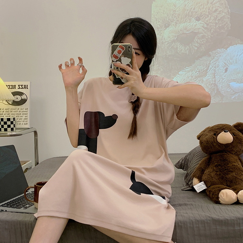 Pijama de verano para mujeres 2024 nueva mujer de algodón sexy de verano de mangas cortas para mujeres embarazadas pijamas de gato negro de verano para mujeres