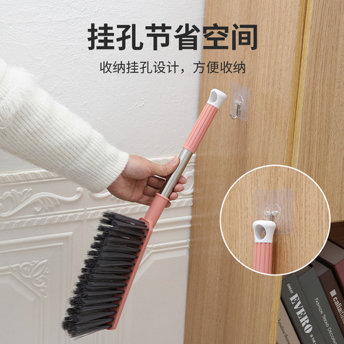 Stainless steel long handle cleaning broom dust bed brush sofa brush bed soft brush magic device bedroom home furniture