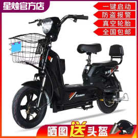 星烛电动车新国标电动自行车电瓶车48V代步车工厂批发厂家智能车