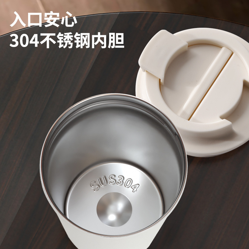 Direct Drinking Coffee Cup Light Luxury High Color Value Stainless Steel Thermos Cup Large Capacity Car Car Cup Outdoor for Boys and Girls