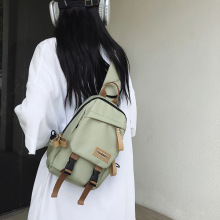 大容量胸包男2024新款百搭日系单肩包帆布斜跨包休闲运动旅游多功