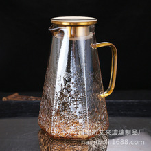 雪花壶 加厚耐高温玻璃锤纹凉水壶冷水果汁饮料壶家用凉水壶套装