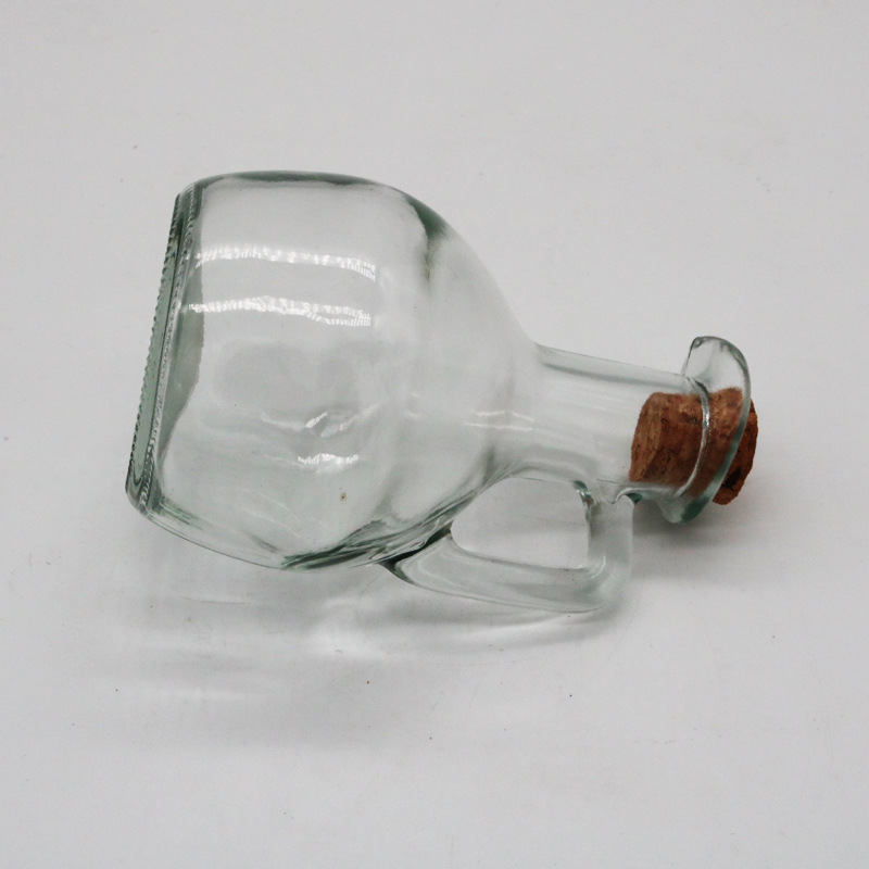 En stock oferta especial 170ml Águila boca mango Engrasador 180g pequeña botella de vino de vidrio de corcho transparente