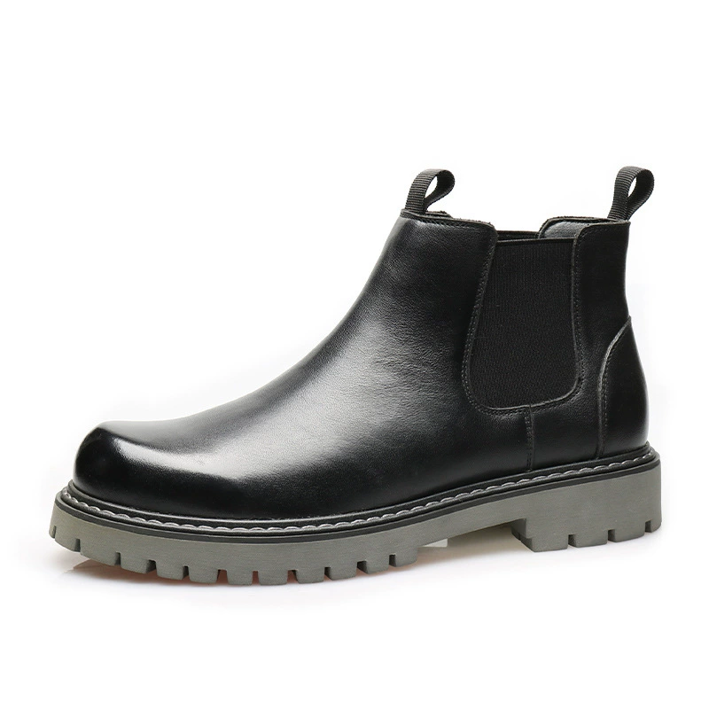 Заказ на круглую голову сапоги Челси мужские толстые подошвы увеличены