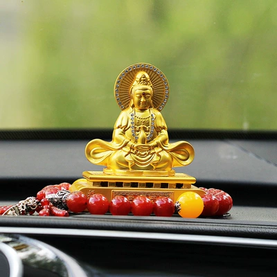Perfplant seat: accessories Guanyin car - cannot-add-perfume-square-bottom-aquarius-guanyin-big-red-agate-vajra