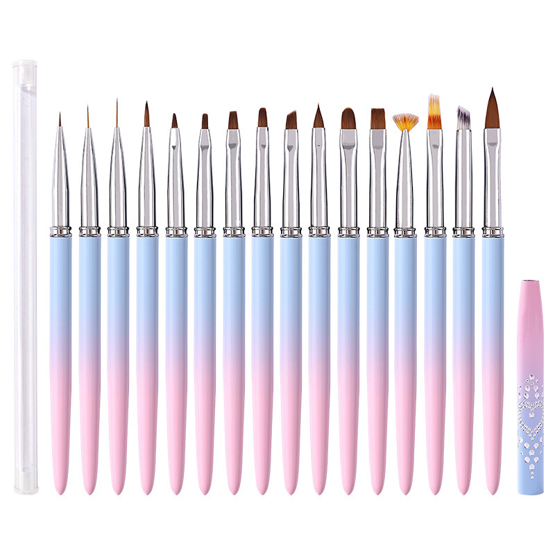 源工場の新型ネイルペンセットは花の色絵を描いて線を引いてぼかします。|undefined