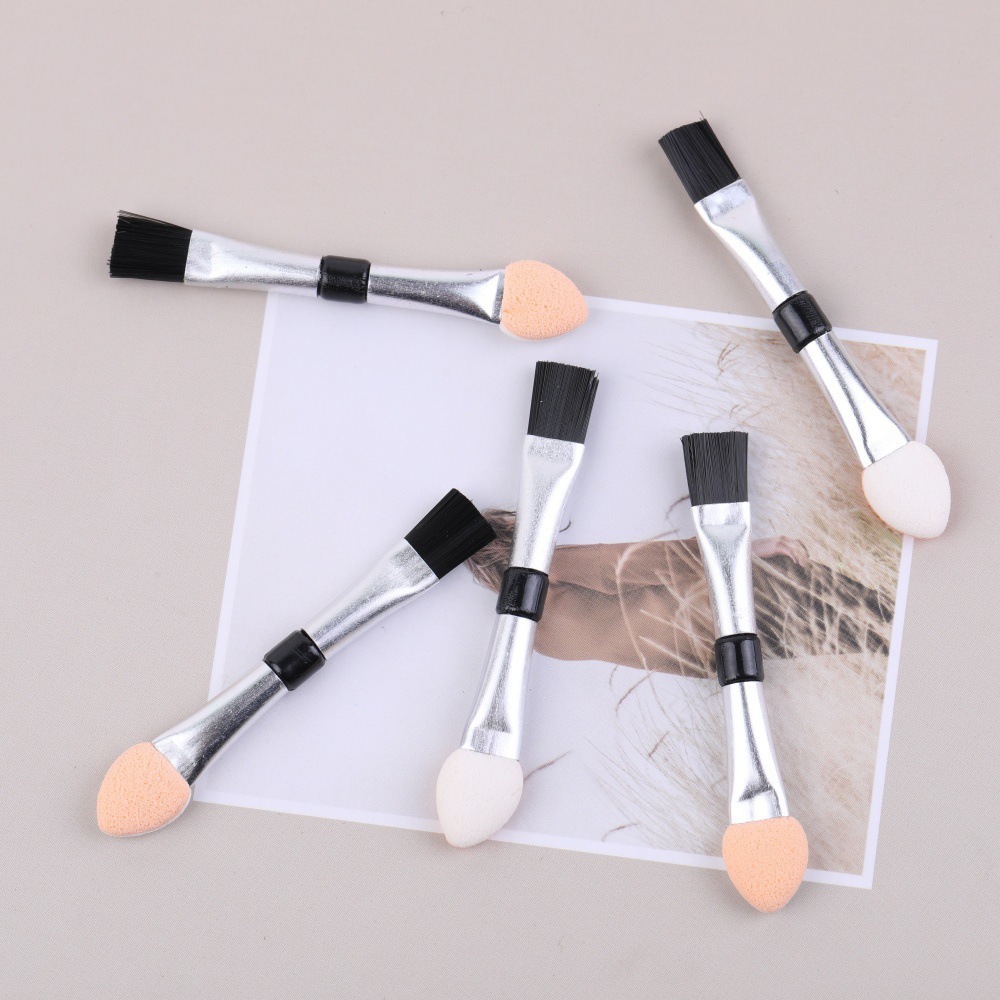 Multifuncional eye shadow stick eye shadow cepillo de doble cabeza mini cepillo de látex de algodón desechable herramienta de maquillaje de belleza