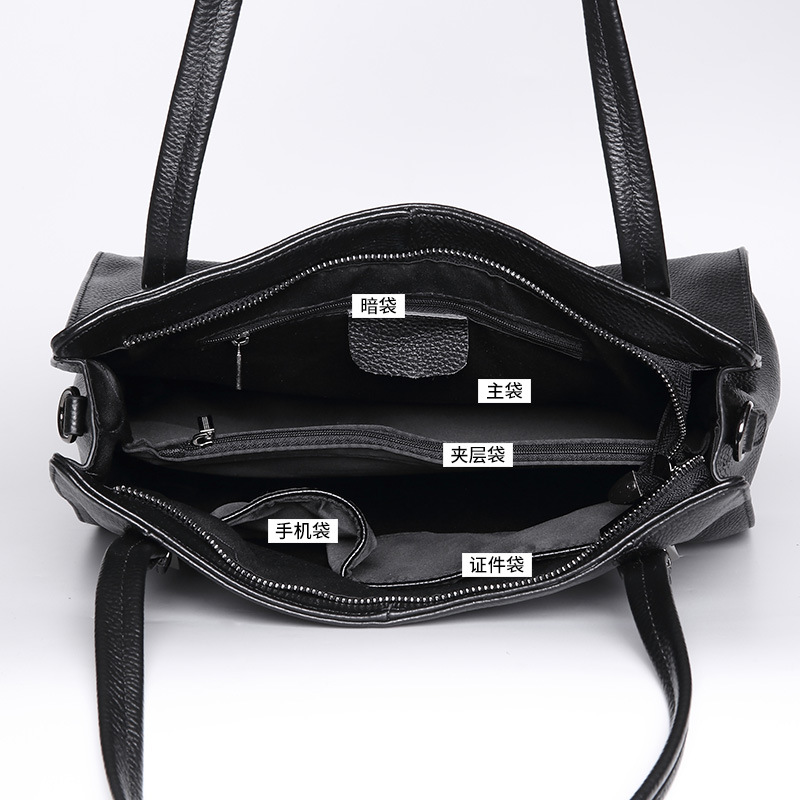 Qiandian Women's Bags 2026 New Trendy Fashion Genuine Leather Large Capacity Shoulder And Crossbody Cowhide Bag - Thumbnail 2