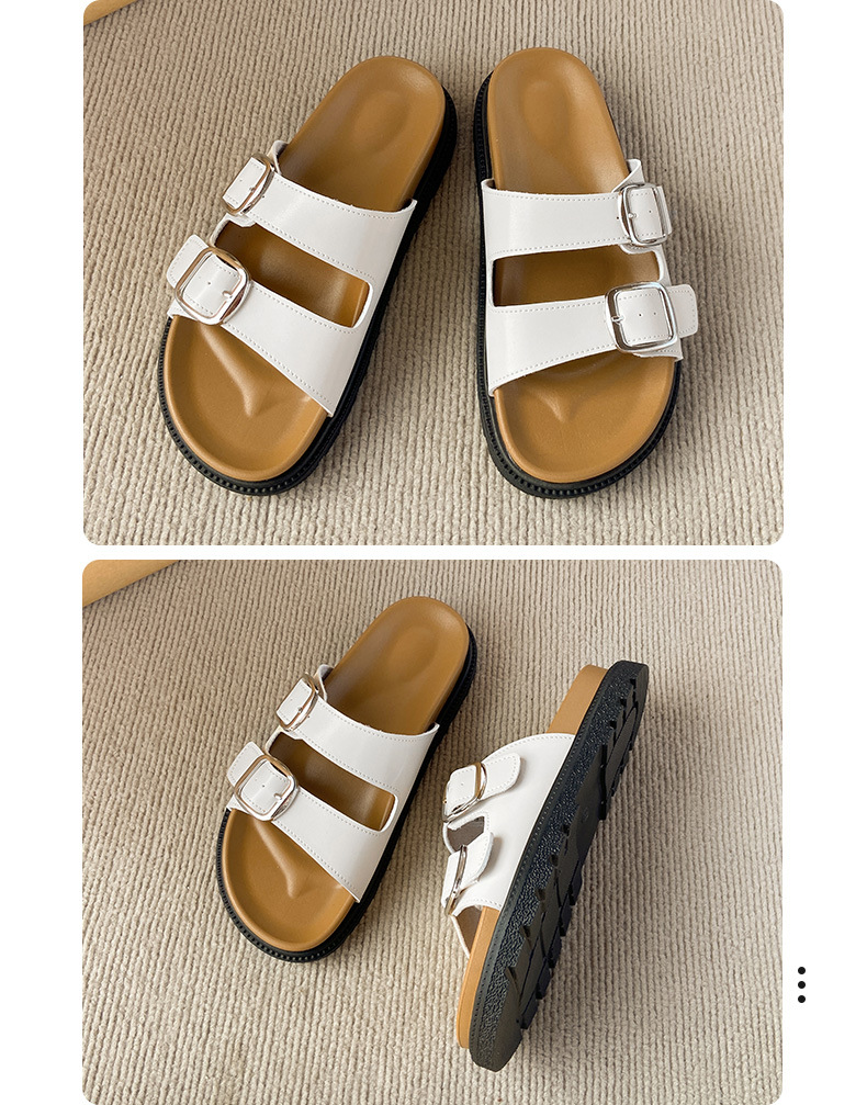 Scarpe da donna aperte con un cinturino, ciabatte con suola spessa, sandali estivi alla moda, comodi e antiscivolo._voghion.com