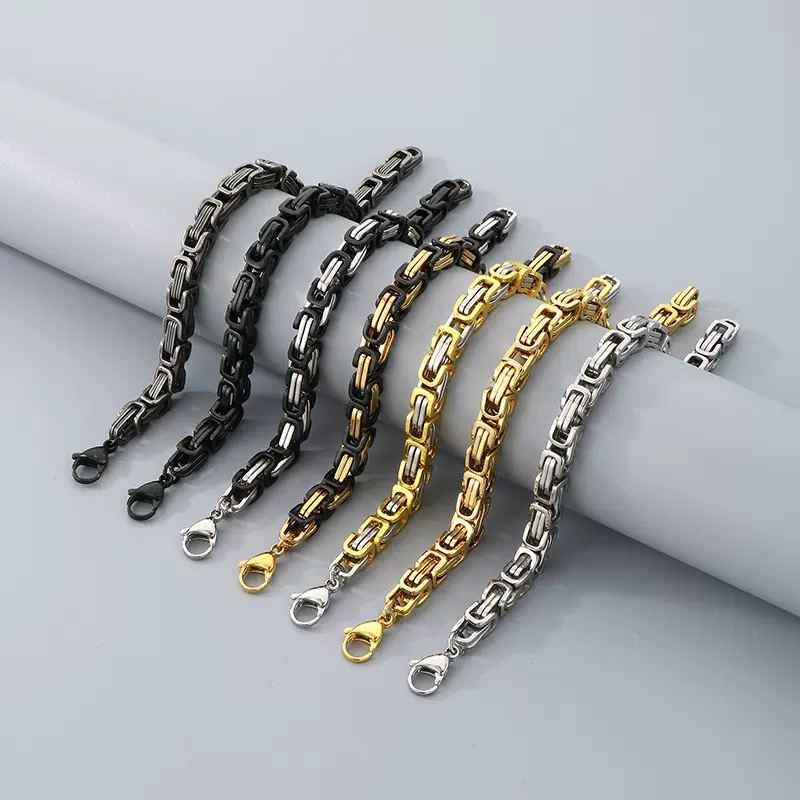 热播剧狂飙饰品百搭简约高启强同款钛钢手链龙虾扣加粗男女手饰