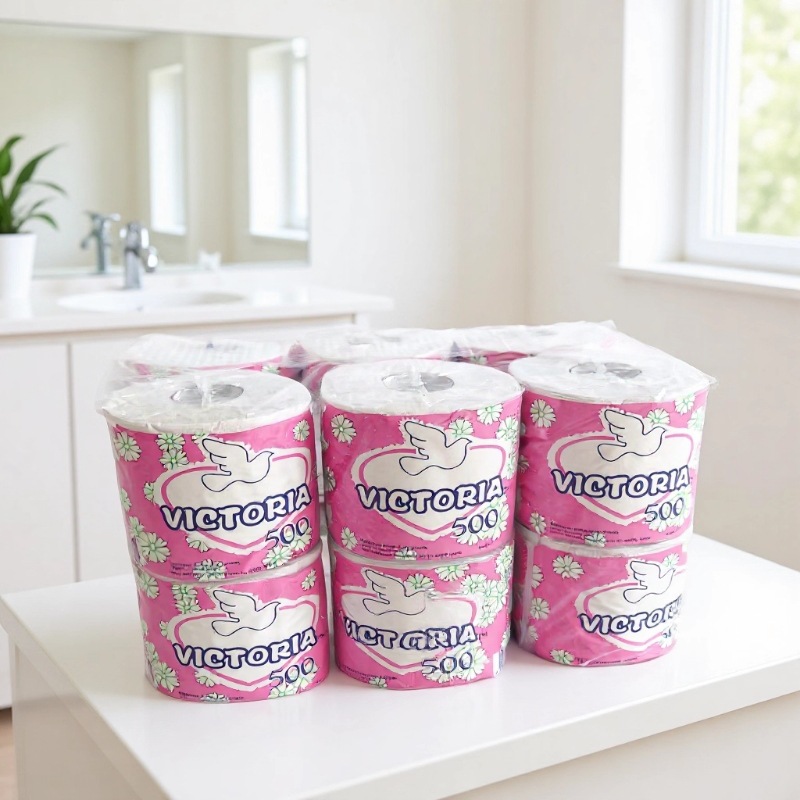 青岛港卫生再生纸卷纸纸生活用纸出口标准卷筒纸巾拼柜拼箱非洲纸