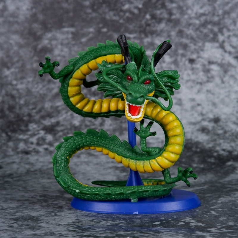 Dragon Ball аниме Shenlong маленький зеленый дракон игрушка ручной работы офисная модель с основанием украшение для торта подарок