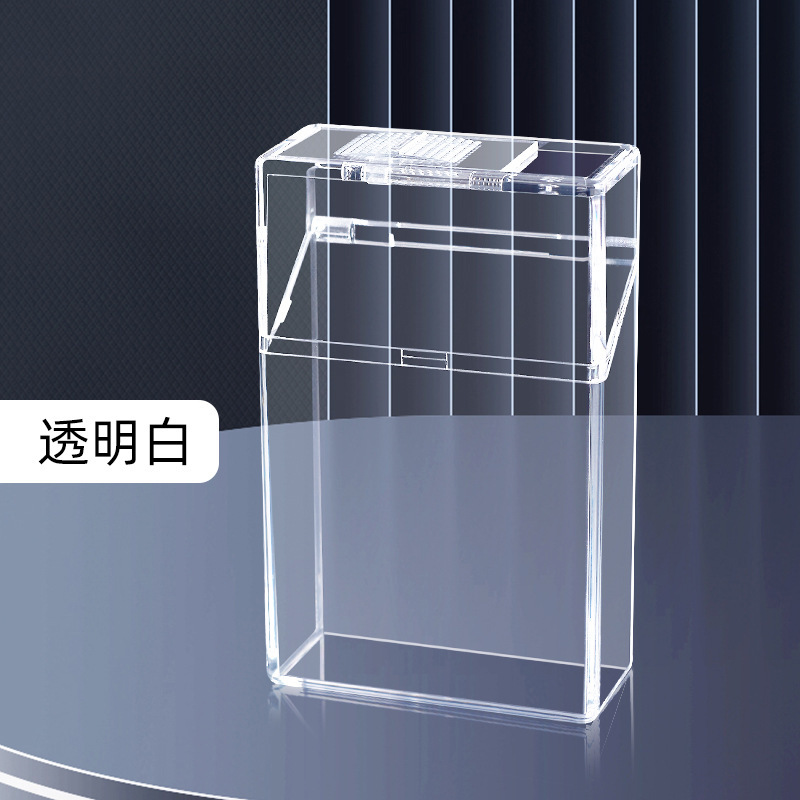 透明なタバコボックス、ポータブル耐圧ソフトおよびハードバッグ、ユニバーサル保護ボックス、クリエイティブ、ファッショナブル、シンプル、耐摩耗性、透明なビジュアルタバコボックス|undefined